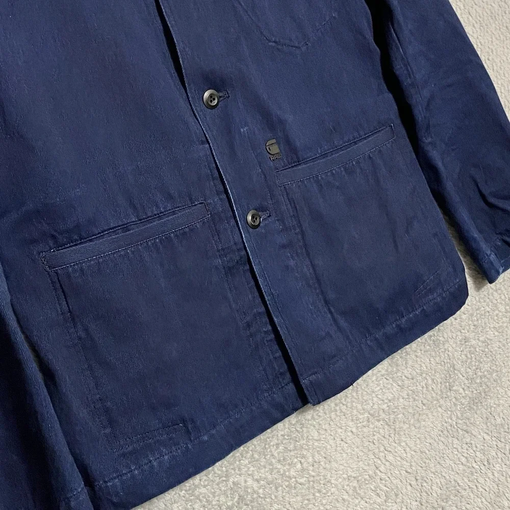 G-Star Raw Correct Blazer Police Blue Jacket Coat Size Tag Size 48 Chest Size 40